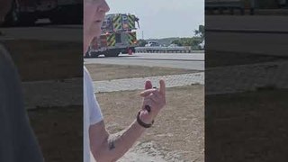 Helicopter Lands in Middle of Highway After Jet Ski's Accident