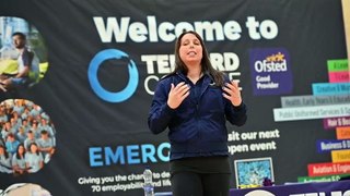 Olympian Beth Tweddle MBE , in Telford to inspire students.