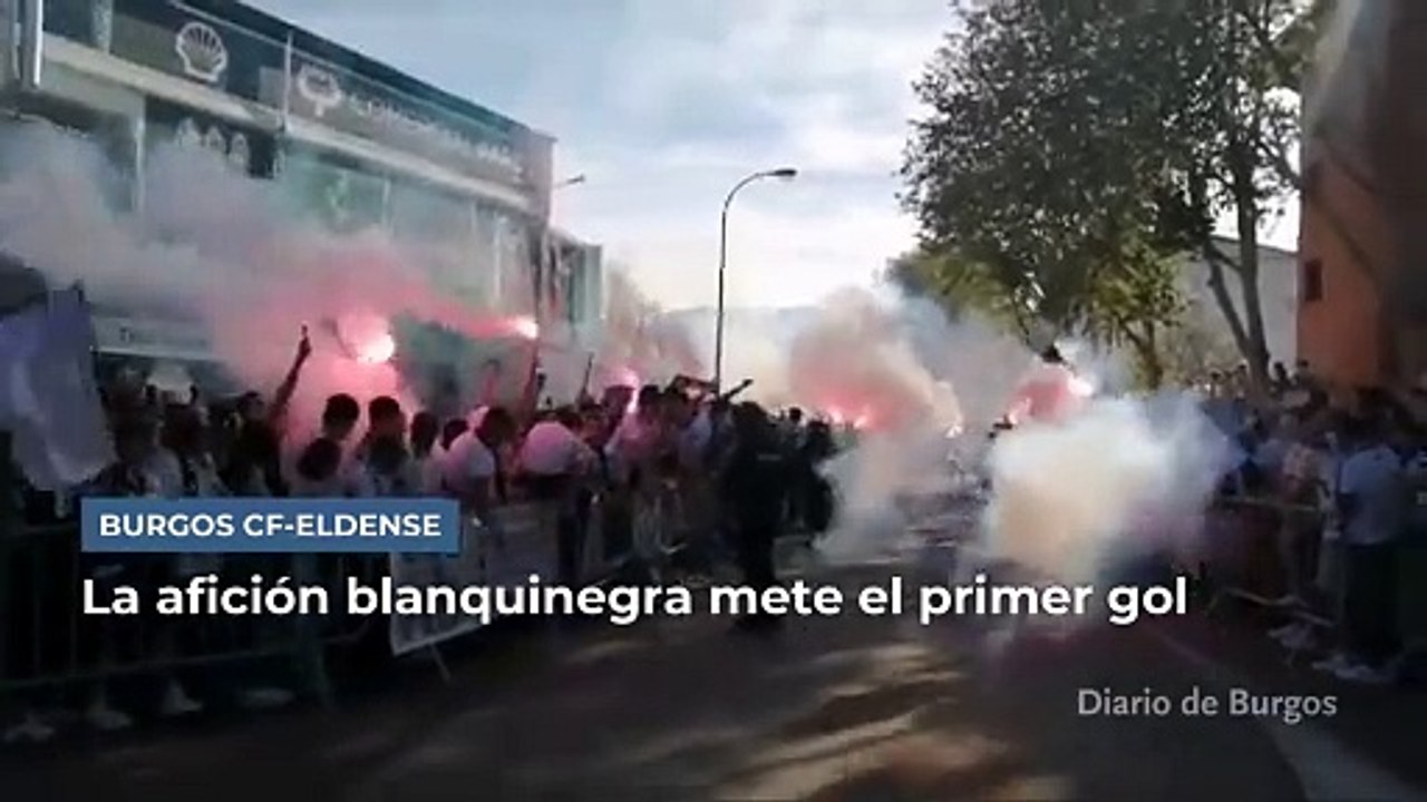 Espectacular recibimiento de la afición al Burg...