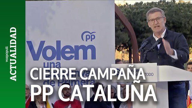 Feijóo pide el voto a los electores de Vox y Cs: Hoy Cs es el PP de Cataluña