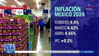 La inflación subió a 4.65% en abril de 2024
