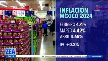 La inflación subió a 4.65% en abril de 2024