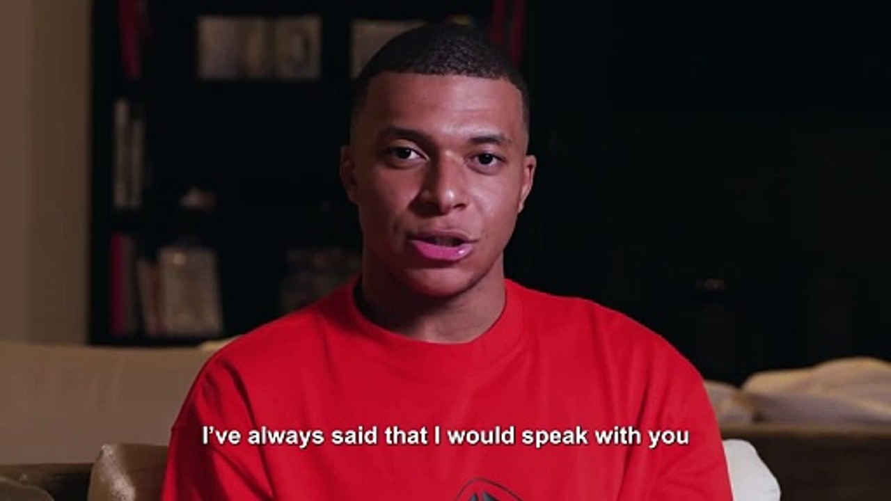 Regardez l'intégralité de la vidéo dont tout le monde parle : Kylian Mbappé qui annonce son départ du PS en affirmant : "Je n’ai pas toujours été à la hauteur de l’amour que vous m’avez donné"