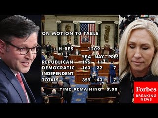 BREAKING NEWS: Speaker Johnson Beats MTG's Motion To Vacate With Help From Democrats