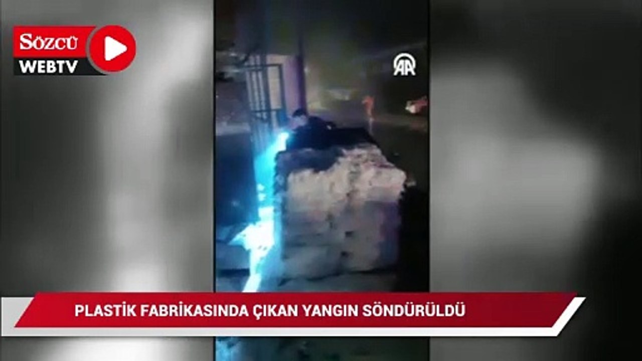 Plastik fabrikasında çıkan yangın söndürüldü