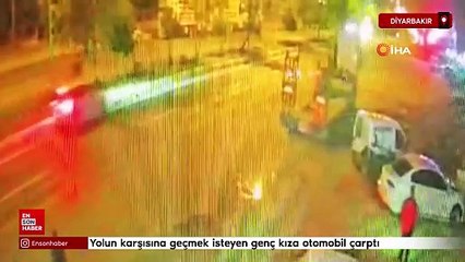 Diyarbakır’da yolun karşısına geçmek isteyen genç kıza otomobil çarptı