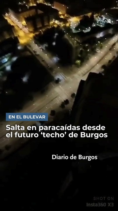 Salta en paracaídas desde el futuro 'techo' de Burgos