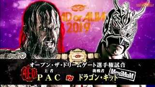 PAC vs. Dragon Kid - Dragon Gate Open The Dream Gate Title: Dead Or Alive 2019