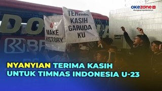 Suporter Tetap Bangga Perjuangan Timnas Indonesia U-23, Nyanyian Terima Kasih Iringi Kedatangan Pemain