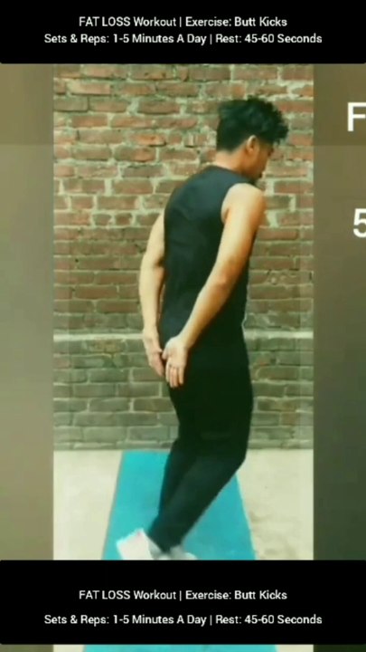 BUTT KICKS Which Exercise Is Most Effective For FAT LOSS At Home 