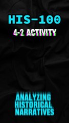 Decoding Historical Narratives: HIS 100 4-2 Activity Guide
