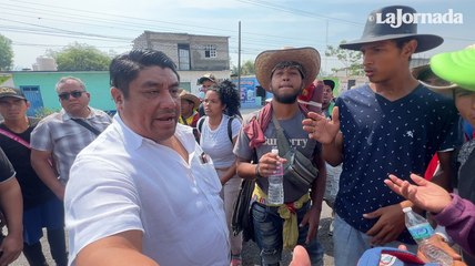 Oaxaca: Momentos de tensión durante el camino de cientos de migrantes