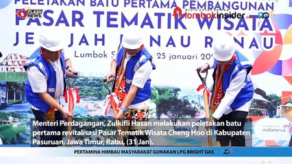 PELETAKAN BATU PERTAMA PASAR WISATA CHENG HOO PASURUAN, JAWA TIMUR.