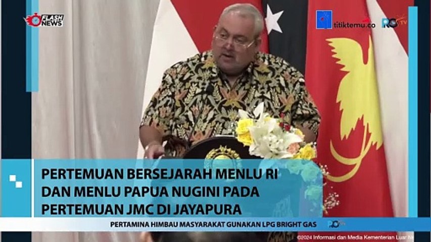 Menlu RI dan Menlu Papua Nugini Bertemu pada Pertemuan JMC di Jayapura