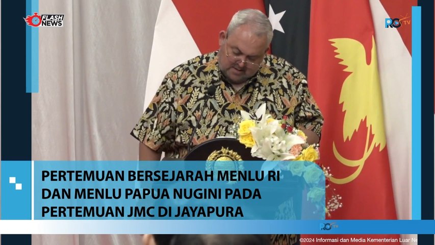 Pertemuan Pertama Menu RI dan Menlu Papua Nugini pada Pertemuan JMC di Jaya Pura