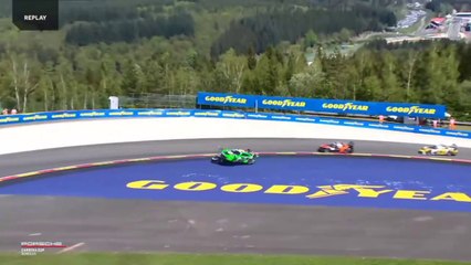 Porsche Benelux 2024 Spa Race 2 Paque Jongejan Collision Big Airborne