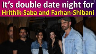 Hrithik Roshan-Saba Azad and Farhan Akhtar-Shibani Dandekar enjoy night out