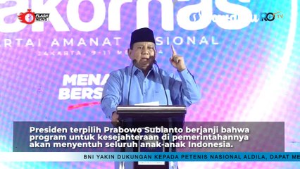 Presiden Terpilih Prabowo Subianto Janji Program Kesejahteraan Akan Sentuh Anak-anak di Seluruh Indonesia