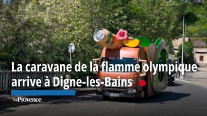 La caravane de la flamme olympique arrive à Digne-les-Bains