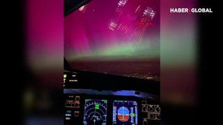 Türk pilotları çekti! İşte kuzey ışıklarının havadan görüntüsü