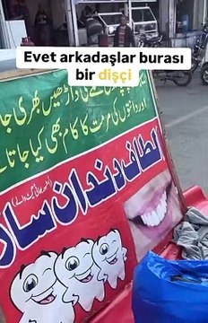 Bu da sokak dişçisi! Pakistan'daki seyyar dişçi gündem oldu