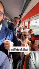 Şehircilik Bakanı ve Ak Parti milletvekilleri 'tasarruf' gerekçesiyle Hatay'da otobüse bindi