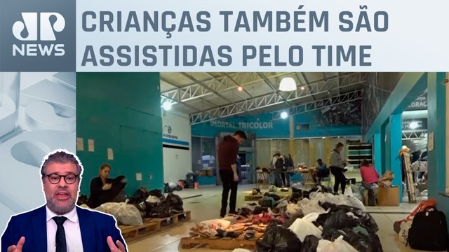 Grêmio usa Estádio Olímpico para receber doações; Felipe Monteiro analisa