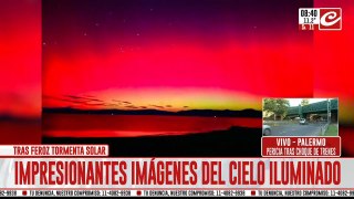Impresionantes auroras australes tiñeron el cielo de Ushuaia