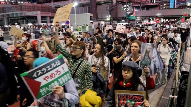 Japonya’da Filistin’e destek için  'İntifada Yürüyüşü'