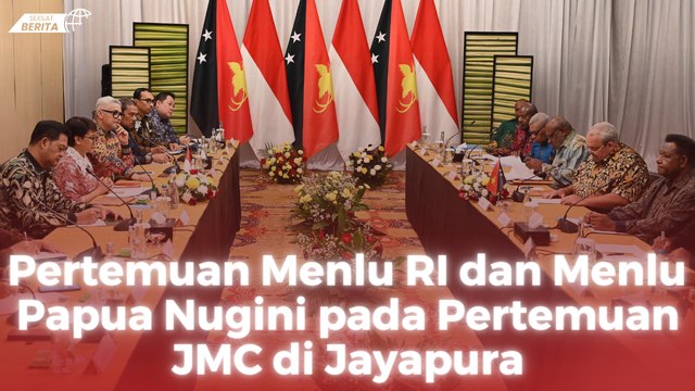 Pertemuan Menlu RI dan Menlu  Papua Nugini pada Pertemuan JMC di Jayapura