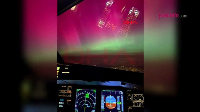 Gökyüzünde görsel şov! Türk pilotları Kuzey ışıklarını havadan görüntüledi