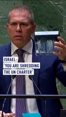 Israeli ambassador shreds UN charter