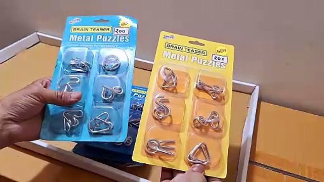 Unboxing and Review of Brain Teasers Metal Wire Puzzle Toys, IQ Tester, Brain Games for Kids and Adults, Fun Fidget Puzzles, Train Your Brain, Disentanglement Puzzle Unlock Interlock Toys