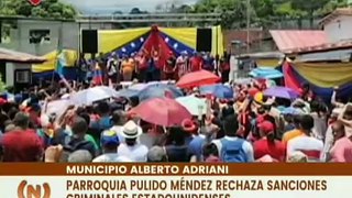 Pueblo merideño se moviliza en rechazo de las sanciones impuestas por EE.UU. contra Venezuela