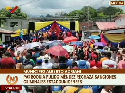 Pueblo merideño se moviliza en rechazo de las sanciones impuestas por EE.UU. contra Venezuela