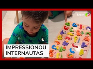Gabi Brandt mostra filho de 3 anos falando alfabeto árabe: 'Aprendeu tudo sozinho'
