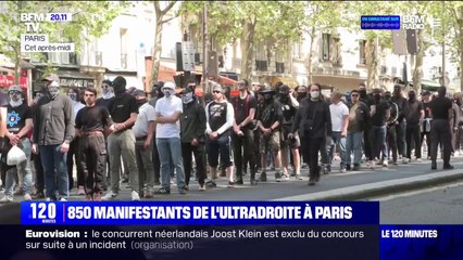 下载视频: Paris: 850 manifestants de l'ultradroite rassemblés ce samedi