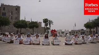 Israeli Activists Stage A Protest In Jerusalem Calling For An End To The Conflict In Gaza