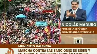 Pdte. Maduro envía saludo patriótico al pueblo del mcpio. Valencia del estado Carabobo