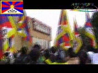 Tibet Free Now (part 1) 9 avril 2008 BXL Atomium