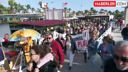 Sığacıklılar, Teos Marina'nın genişlemesine karşı eylem yaptı