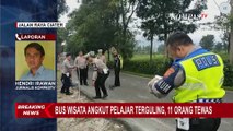 Terbaru! Polisi Olah TKP Kecelakaan Maut Bus Rombongan Siswa SMK di Ciater