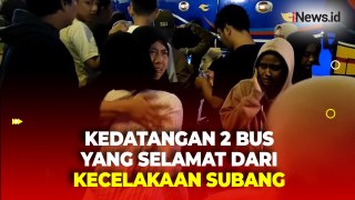 2 Bus Pelajar yang Selamat dari Kecelakaan di Subang Tiba di Depok, Orang Tua Menangis Haru