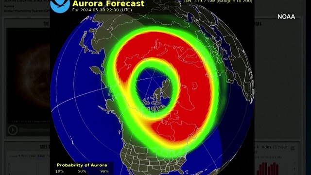 Solar storm causes rare northern lights displays