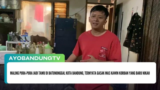 Maling Pura-pura jadi Tamu di Batununggal Kota Bandung, Ternyata Gasak Mas Kawin Korban yang Baru Nikah