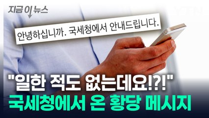 국세청에서 온 '황당 문자'…"여기서 일한 적도 없는데?" [지금이뉴스] / YTN