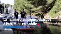 La flamme olympique débarque à Port-Miou