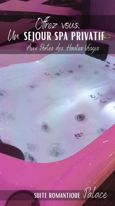 Nuit chambre Jacuzzi-Sauna Privé Vosges - Suite Romantique Palace Appart Hotel Glam88 / Alsace-Vosges