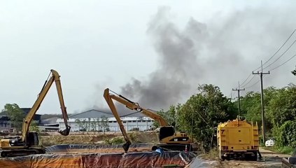 ด่วน! ไฟไหม้ซ้ำ "วิน โพรเสส" โกดังสารเคมี อ.บ้านค่าย จ.ระยอง