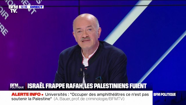 Alain Bauer (professeur en criminologie au CNAM) sur Gaza: C'est la première guerre sans objectif stratégique d'après